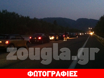 Ουρές χιλιομέτρων λόγω ανατροπής νταλίκας στα Τέμπη