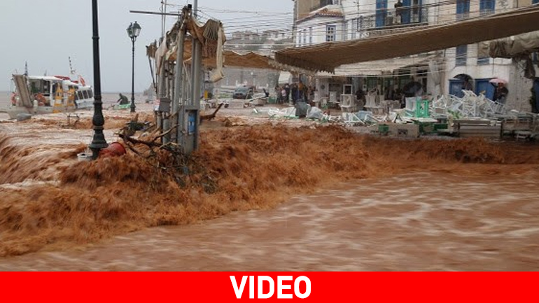 Nέα βίντεο από τη θεομηνία στην Ύδρα-απίστευτες εικόνες