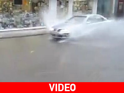 Δρόμος-ποτάμι στην Κοζάνη