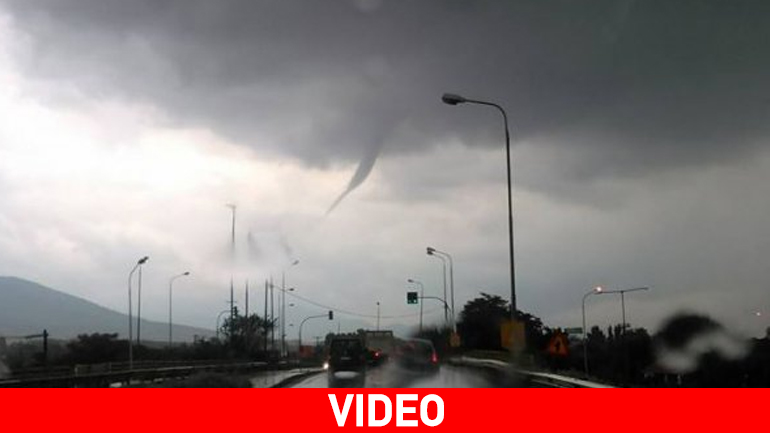 Ο ανεμοστρόβιλος που πέρασε από τη Θέρμη