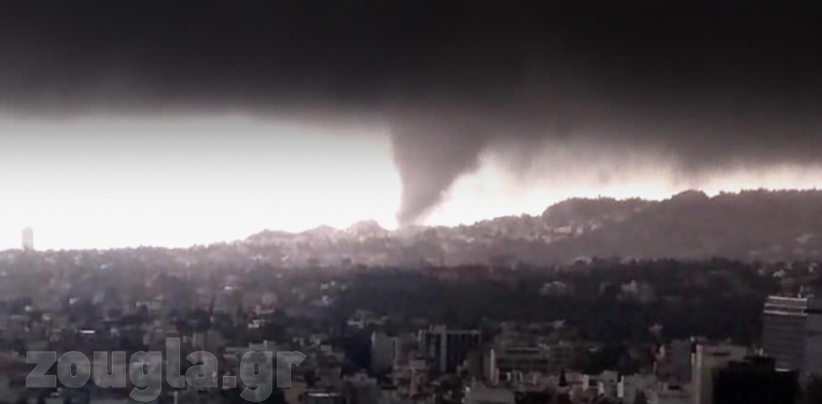Ανεμοστρόβιλος πάνω από την Αθήνα