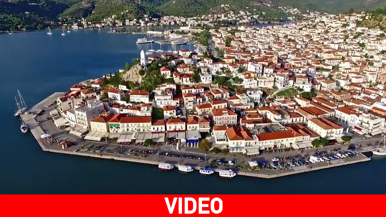 Ταξίδι με drone πάνω από τον Πόρο