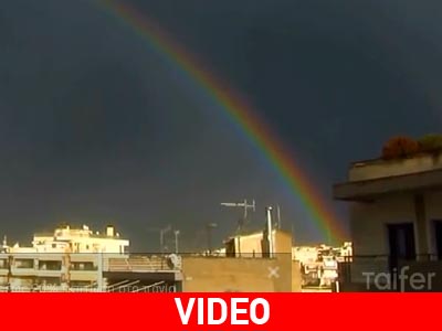 Θεσσαλονίκη: Μετά την καταιγίδα βγήκε το ουράνιο τόξο