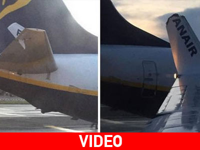 Βίντεο από τη σύγκρουση αεροσκαφών της Rynair στο Δουβλίνο