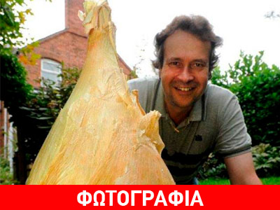 Αγρότης μπαίνει στα Γκίνες για κρεμμύδι 8,5 κιλών
