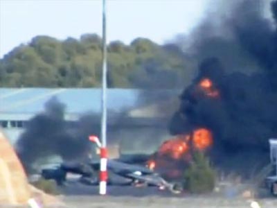 Ομάδα εμπειρογνωμόνων στο Albacete της Ισπανίας όπου έπεσε το ελληνικό F-16