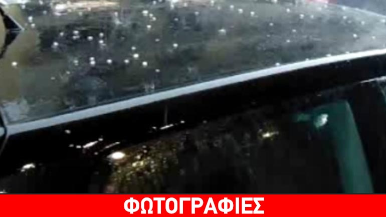 Ισχυρή καταιγίδα με χαλάζι στη Χαλκίδα