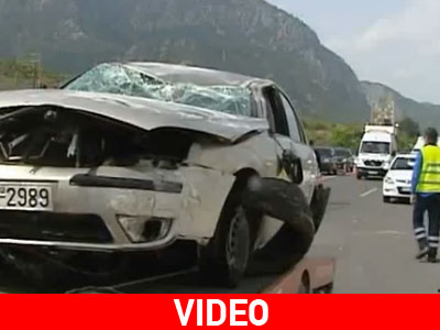 Video από το τροχαίο στις Θερμοπύλες