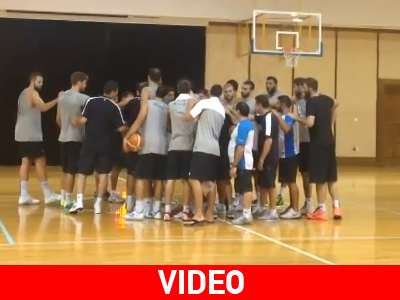 Η προπόνηση της Εθνικής στο Καρπενήσι