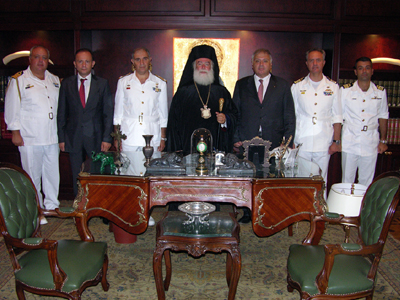 Επίσκεψη μελών της φρεγάτας «Ψαρά» στο Πατριαρχείο Αλεξανδρείας