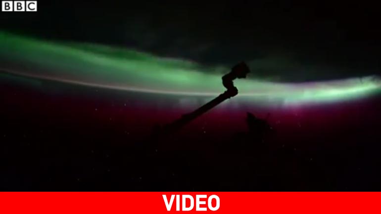 Το Βόρειο Σέλας από τον Διεθνή Διαστημικό Σταθμό