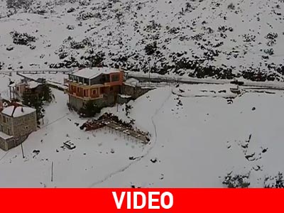 Τα χιονισμένα Σφακιά από ψηλά