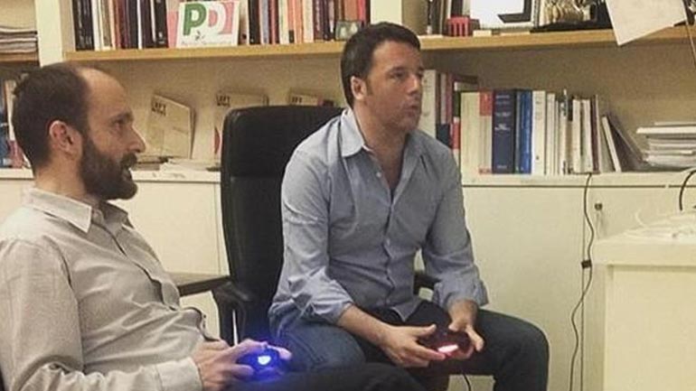 Ο Ρέντσι έπαιζε Playstation εν αναμονή των εκλογικών αποτελεσμάτων