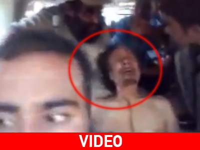 Video-σοκ με τη σορό του Καντάφι Video-σοκ με τη σορό του Καντάφι