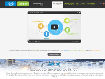 Το site απολογισμού Εταιρικής Υπευθυνότητας ΟΤΕ-COSMOTE