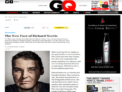 Στο «GQ» ο άνδρας που υποβλήθηκε σε ολική μεταμόσχευση προσώπου