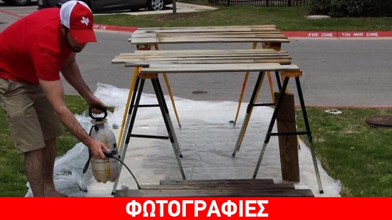 Mε δύο παλιές παλέτες έφτιαξε κάτι φανταστικό για το σπίτι του!