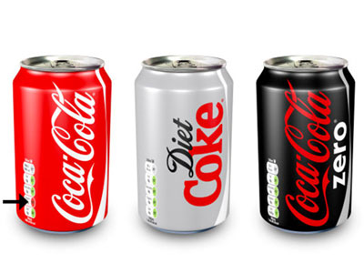 Ειδική σήμανση για τη ζάχαρη στα κουτάκια της Coca Cola