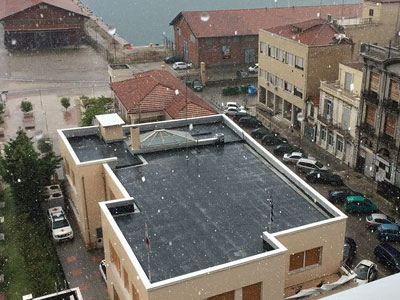 Χαλάζι στη Θεσσαλονίκη