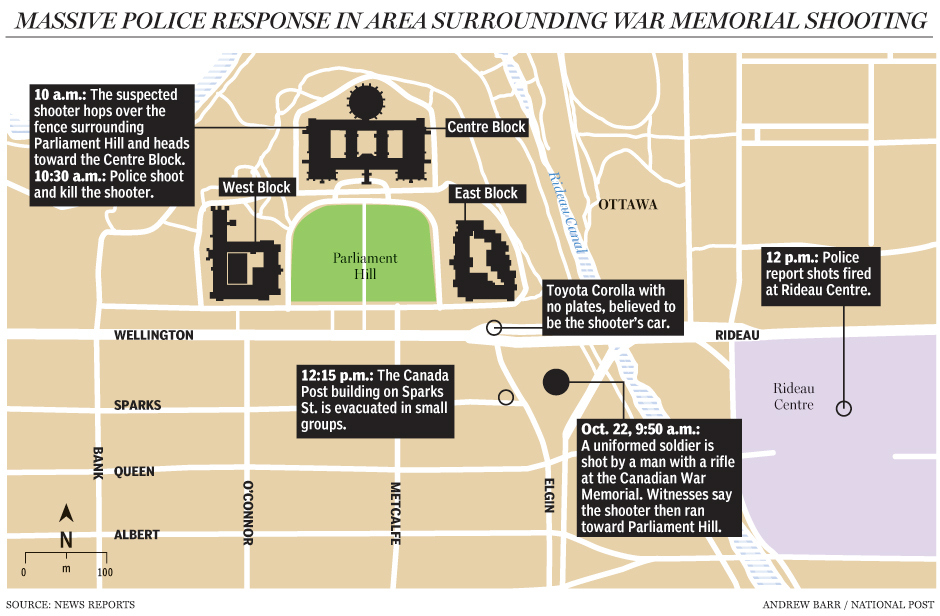 O χάρτης της περιοχής γύρω από το Κοινοβούλιο