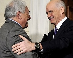 Tετ-α-τετ Παπανδρέου-Στρος Καν