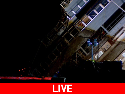 LIVE: Ολονύκτια επιχείρηση ανέλκυσης του Concordia