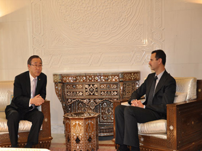 Μήνυμα Μπαν Κι-Μουν προς τον Σύρο πρόεδρο