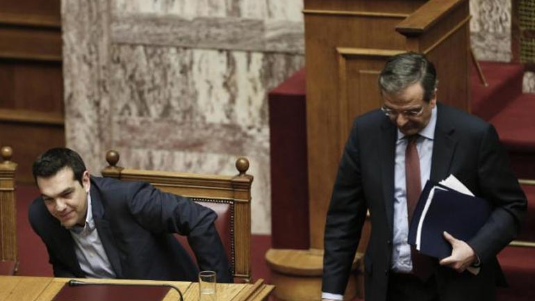 Επίθεση Σαμαρά σε Τσίπρα για υπεράσπιση του δημοσίου