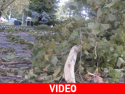 Ανεμοστρόβιλος έπληξε τα Τρίκαλα