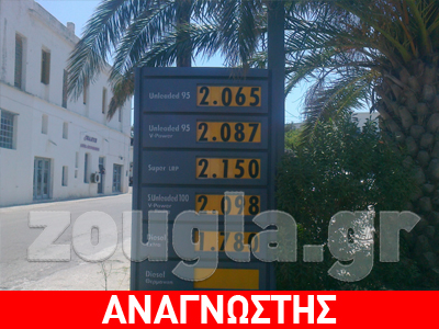 Φωτιά η τιμή της βενζίνης στα Κύθηρα