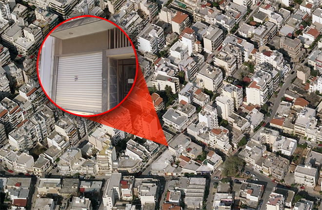 Xάρτης της περιοχής όπου εντοπίστηκε το γκαράζ