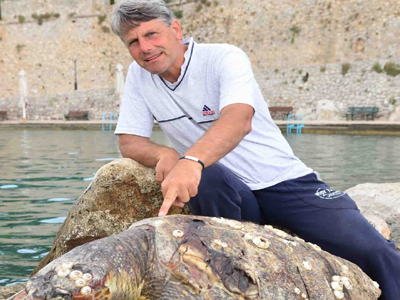 Νεκρή χελώνα σε παραλία του Ναυπλίου