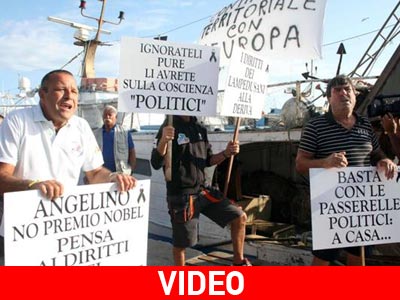 Αποδοκίμασαν τον Μπαρόζο στη Λαμπεντούζα