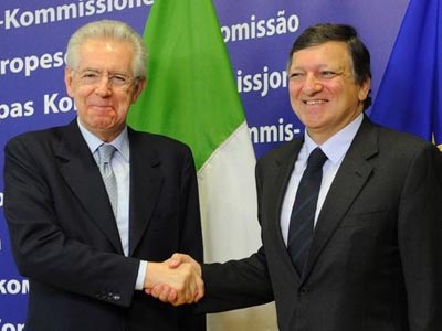 Συνάντηση Μόντι – Μπαρόζο απόψε στις Βρυξέλλες