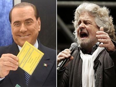 «Κλόουν ο Μπερλουσκόνι και ο Γκρίλο» «Κλόουν ο Μπερλουσκόνι και ο Γκρίλο»