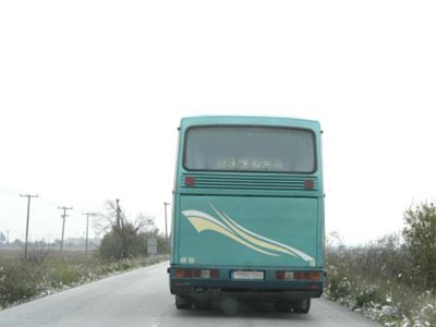 Φωτιά σε υπεραστικό λεωφορείο