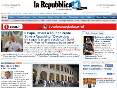 Για πρώτη φορά συνέντευξη Πάπα σε εφημερίδα