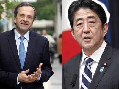 Τηλεφωνική επικοινωνία Σαμαρά με τον Ιάπωνα πρωθυπουργό