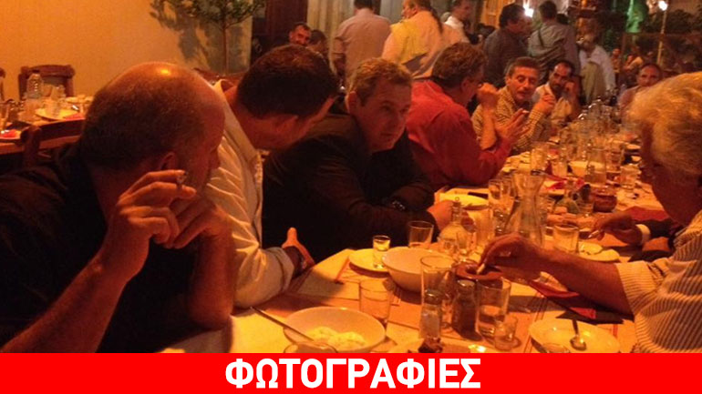 Με κρητικούς μεζέδες και μαντινάδες ο Πάνος Καμμένος στα Χανιά