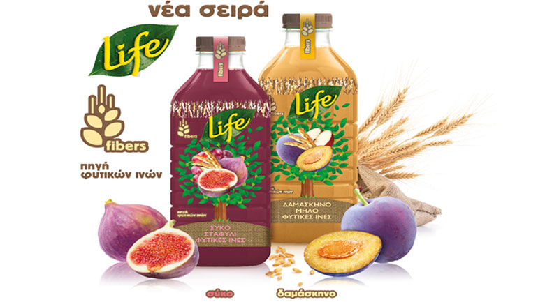 Νέα σειρά χυμών Life ψυγείου με Φυτικές Ίνες!
