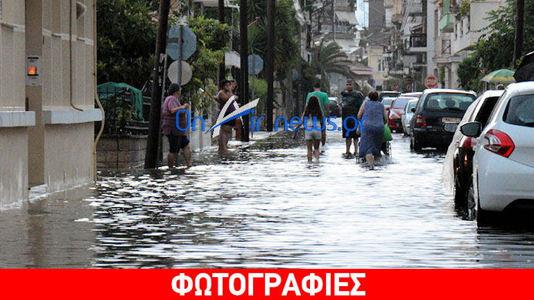 «Πνίγηκε» το Μεσολόγγι από την καταιγίδα