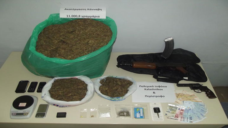 Ρόδος: Το δέμα περιείχε δέκα κιλά κάνναβης και ένα καλάσνικοφ