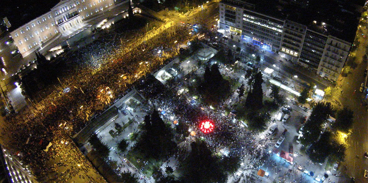 Οι υποστηρικτές του «Όχι» στο Σύνταγμα από ψηλά