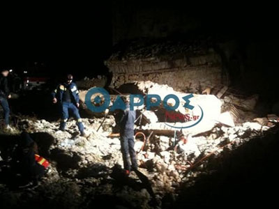 Μάνη: Κατέρρευσε τοίχος εργοστασίου – Ένας απεγκλωβισμός