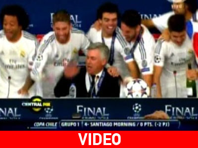 Οι παίκτες της Ρεάλ «χαλάνε» την συνέντευξη του Αντσελότι