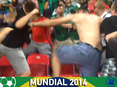 Άγριο ξύλο στην κερκίδα ανάμεσα σε Κροάτες και Μεξικάνους