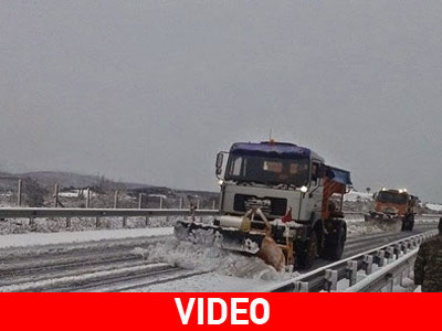 Θράκη: Πυκνό χιόνι στην Εγνατία Οδό