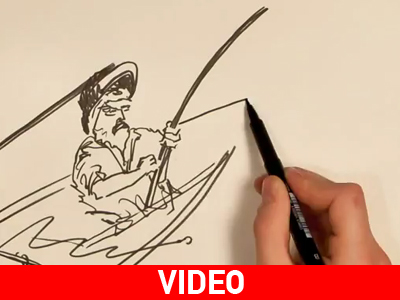 «Ο γέρος και η θάλασσα» με ζωγραφιές