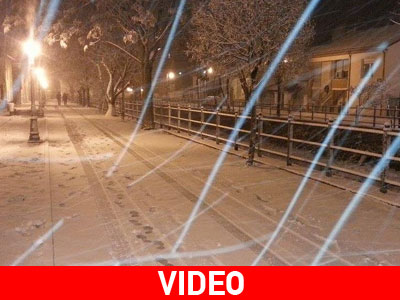 Τα πρώτα χιόνια στην πόλη της Φλώρινας