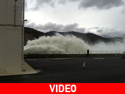 Κοζάνη: Εντυπωσιακές εικόνες από το φράγμα Ιλαρίωνα
